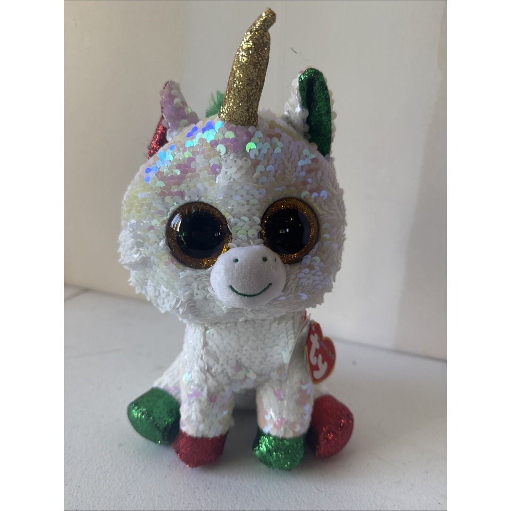 Ty Flippables Stardust Unicorn Sequin Plush Beanbag 2017 TY 37230